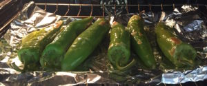 chilies in the oven roasting